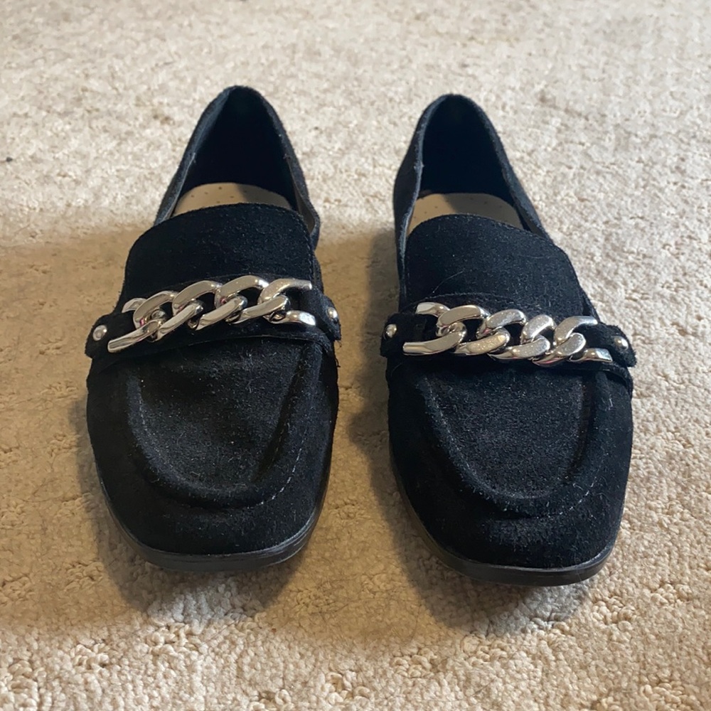 Chain Suede Flats